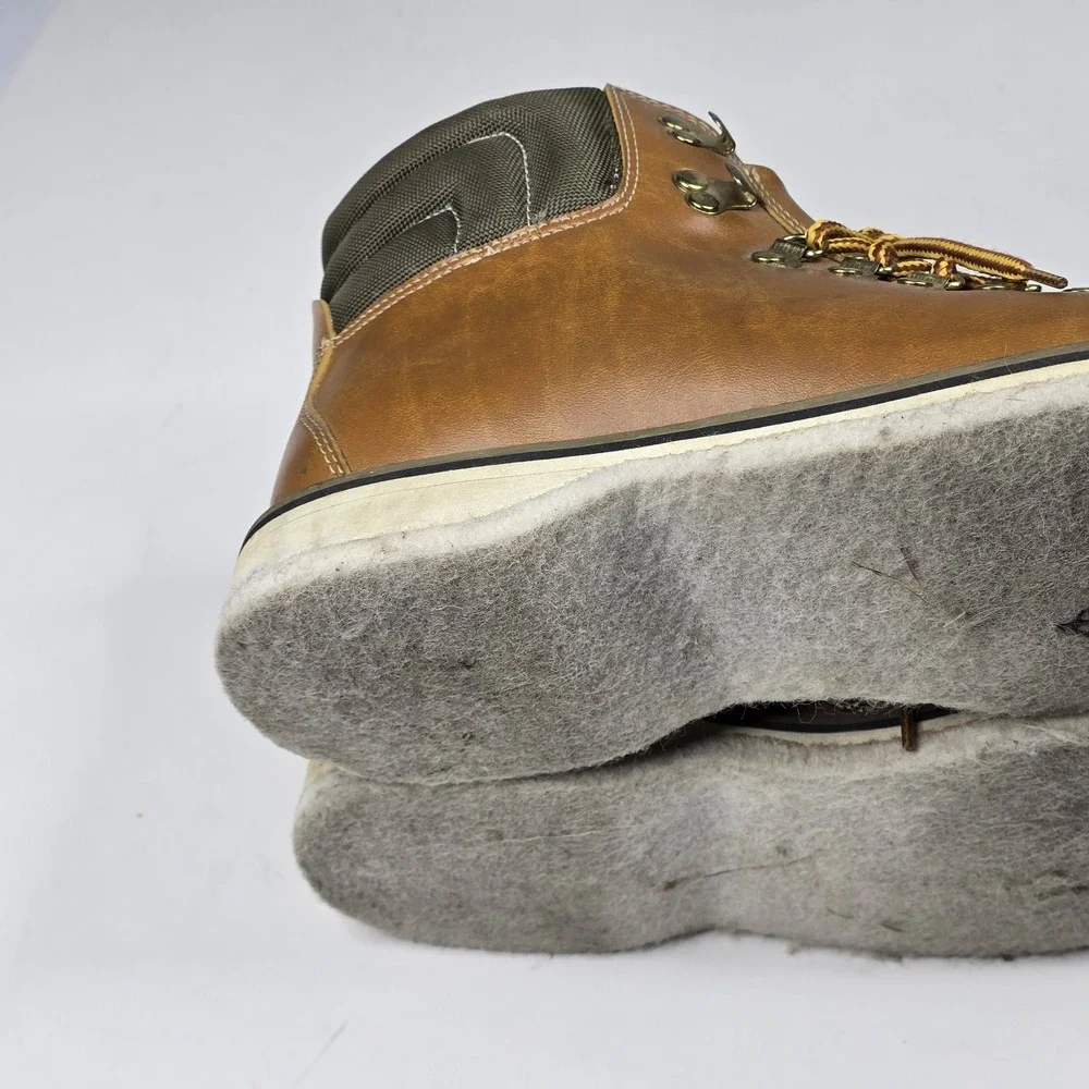 Vintage Simms Wading Shoes Mens 9 Brown Felt Sole Fly Fishing Boots 4465 9M